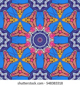 Mandalas background. Colorful elements. Vector illustration texture.