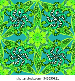 Mandalas background. Colorful elements. Vector illustration texture.