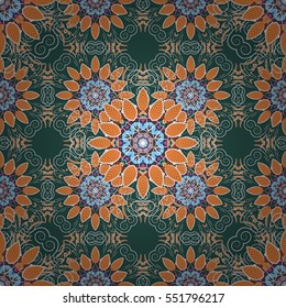 Mandalas background. Colorful elements. Vector illustration texture. Radial gradient shadow.