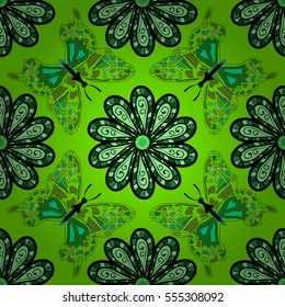 Mandalas background. Colorful elements. Vector illustration texture. Radial gradient shape.