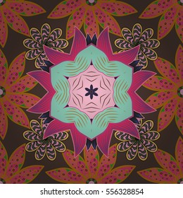 Mandalas background. Colorful elements. vector illustration texture. Radial gradient shape.