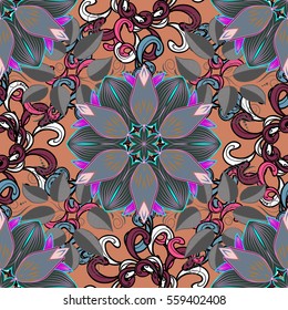 Mandalas background. Colorful elements. Vector illustration texture.