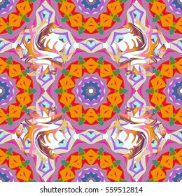 Mandalas background. Colorful elements. Vector illustration texture.