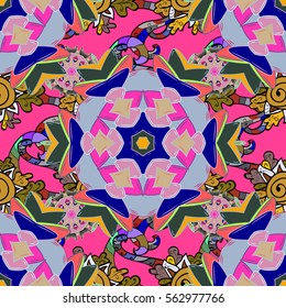 Mandalas background. Colorful elements. Vector illustration texture.