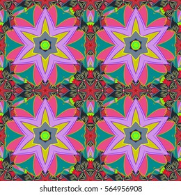 Mandalas background. Colorful elements. Vector illustration texture.