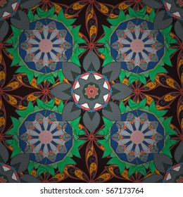 Mandalas background. Colorful elements. Vector illustration texture. Radial gradient shape.