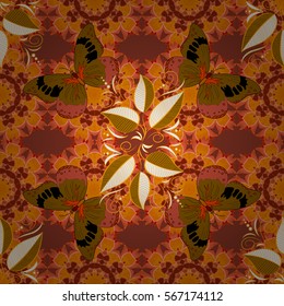 Mandalas background. Colorful elements. Vector illustration texture. Radial gradient shape.