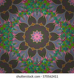 Mandalas background. Colorful elements. Vector illustration texture.