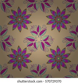 Mandalas background. Colorful elements. Vector illustration texture. Radial gradient shape.