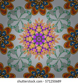 Mandalas background. Colorful elements. vector illustration texture. Radial gradient shape.