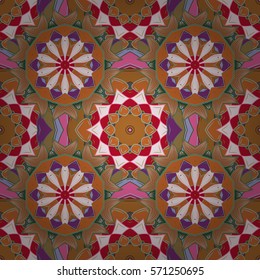 Mandalas background. Colorful elements. vector illustration texture. Radial gradient shape.