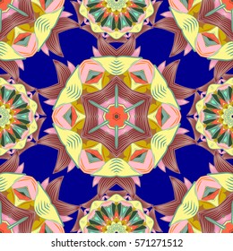 Mandalas background. Colorful elements. vector illustration texture.