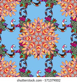 Mandalas background. Colorful elements. vector illustration texture.