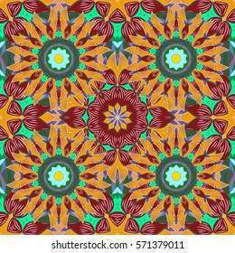 Mandalas background. Colorful elements. vector illustration texture.