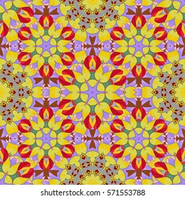 Mandalas background. Colorful elements. vector illustration texture.