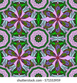 Mandalas background. Colorful elements. vector illustration texture.