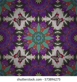 Mandalas background. Colorful elements. Vector illustration texture. Radial gradient shape.