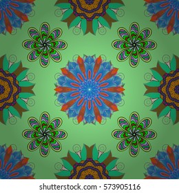 Mandalas background. Colorful elements. Vector illustration texture. Radial gradient shape.