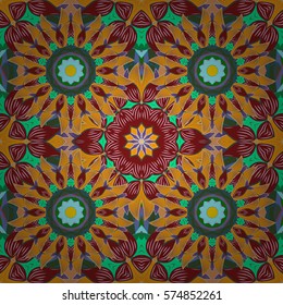 Mandalas background. Colorful elements. vector illustration texture.