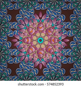 Mandalas background. Colorful elements. vector illustration texture.