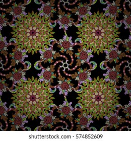 Mandalas background. Colorful elements. vector illustration texture.