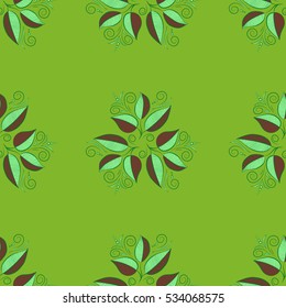 Mandalas background. Red, pink, orange. Round. Vector illustration.