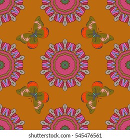 Mandalas background. vector illustration texture. Colorful elements.