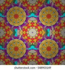 Mandalas background. vector illustration texture. Colorful elements. Radial gradient shape.