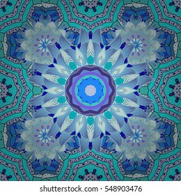 Mandalas background. vector illustration texture. Colorful elements. Radial gradient shape.