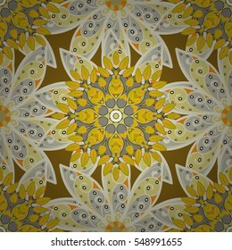 Mandalas background. Vector illustration texture. Colorful elements. Radial gradient shape.