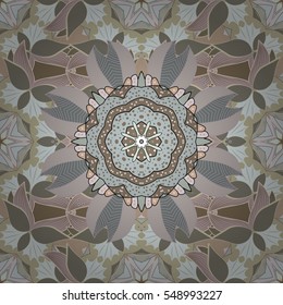 Mandalas background. Vector illustration texture. Colorful elements. Radial gradient shape.