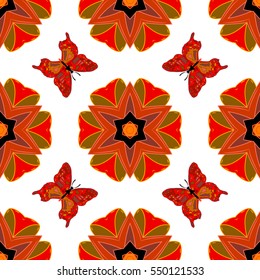 Mandalas background. vector illustration texture. Colorful elements.