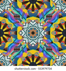 Mandalas background. vector illustration texture. Colorful elements.