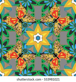 Mandalas background. vector illustration texture. Colorful elements.