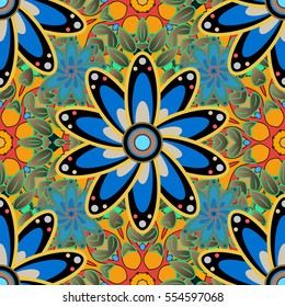 Mandalas background. Vector illustration texture. Colorful elements.