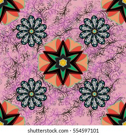 Mandalas background. Vector illustration texture. Colorful elements.
