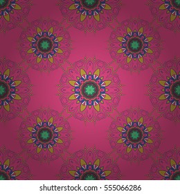 Mandalas background. Vector illustration texture. Colorful elements. Radial gradient shape.