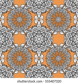 Mandalas background. Vector illustration texture. Colorful elements.