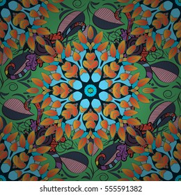 Mandalas background. Vector illustration texture. Colorful elements.