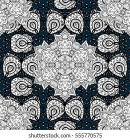 Mandalas background. Vector illustration texture. Colorful elements.