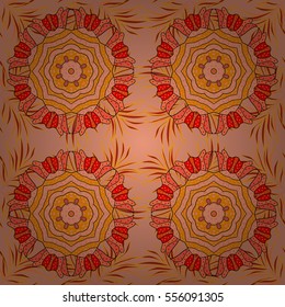 Mandalas background. vector illustration texture. Colorful elements. Radial gradient shadow.