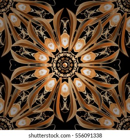 Mandalas background. vector illustration texture. Colorful elements. Radial gradient shadow.