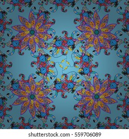 Mandalas background. Vector illustration texture. Colorful elements.