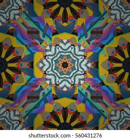 Mandalas background. vector illustration texture. Colorful elemets. Radial gradient shape.