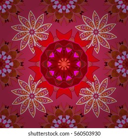 Mandalas background. Vector illustration texture. Colorful elements. Radial gradient shape.