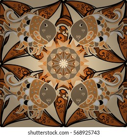 Mandalas background. Vector illustration texture. Colorful elements. Radial gradient shape.