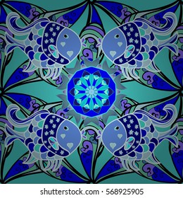 Mandalas background. Vector illustration texture. Colorful elements. Radial gradient shape.