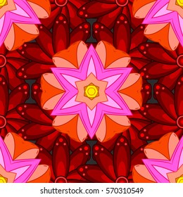 Mandalas background. Vector illustration texture. Colorful elements. Radial gradient shape.