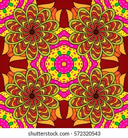 Mandalas background. Vector illustration texture. Colorful elements.