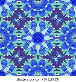 Mandalas background. Vector illustration texture. Colorful elements.